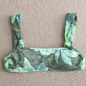 Patterned Tie Back Bikini Top